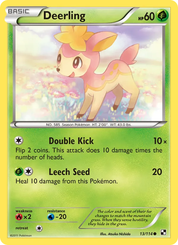 Deerling #13 – Black & White card