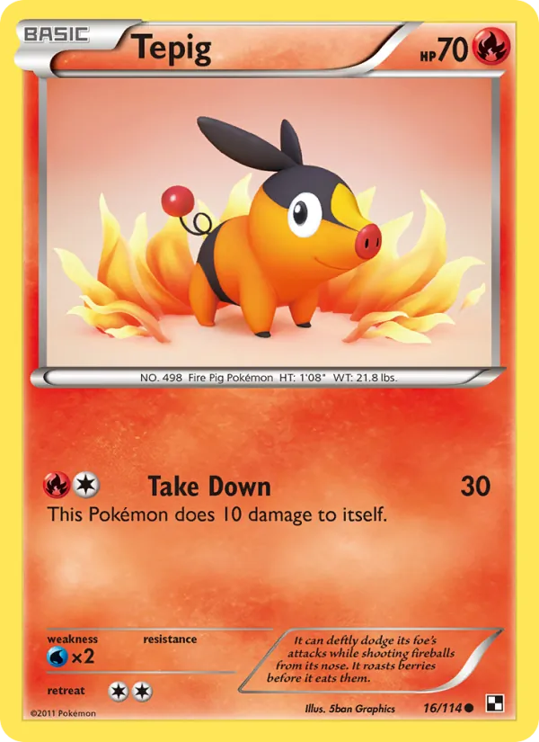 Tepig #16 – Black & White card