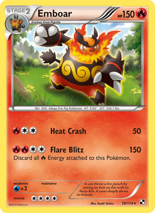 Emboar #19 – Black & White card