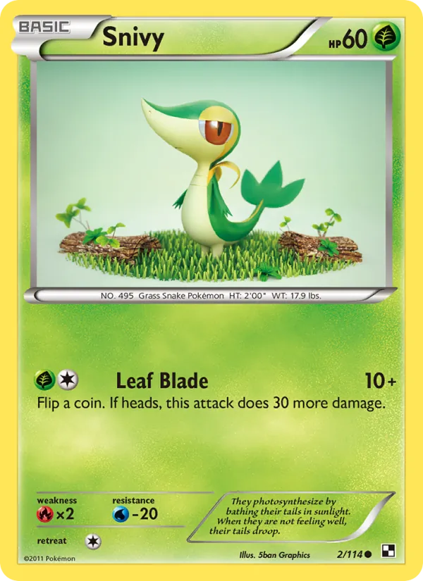 Snivy #2 – Black & White card
