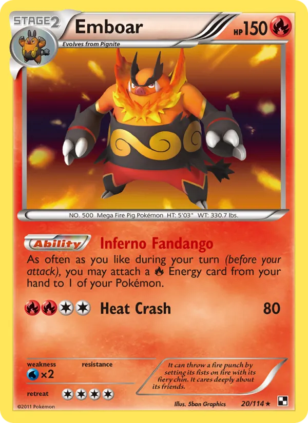Emboar #20 – Black & White card
