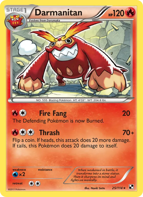 Darmanitan #25 – Black & White card