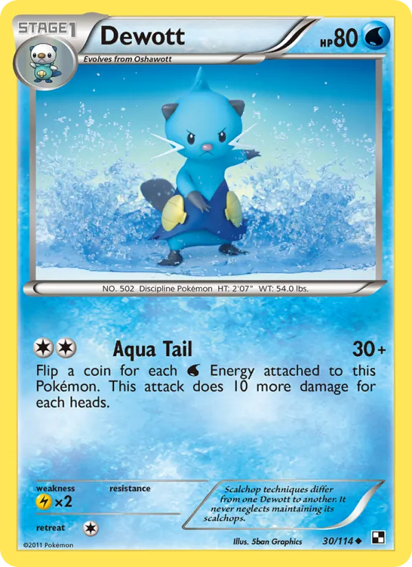 Dewott #30 – Black & White card