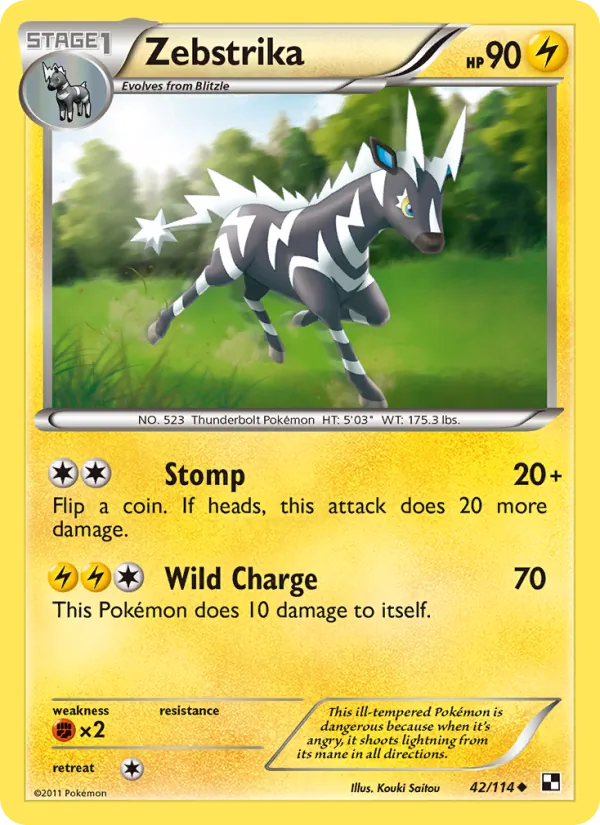 Zebstrika #42 – Black & White card