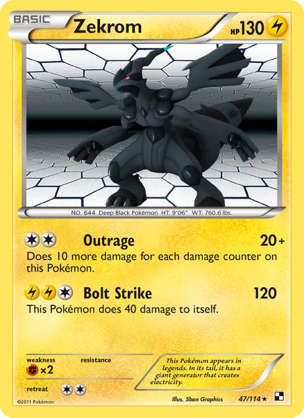 Zekrom #47 – Black & White card
