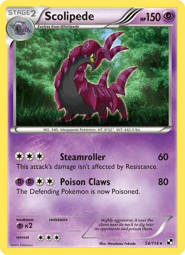 Scolipede #54 – Black & White card