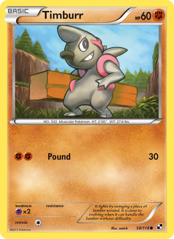 Timburr #58 – Black & White card