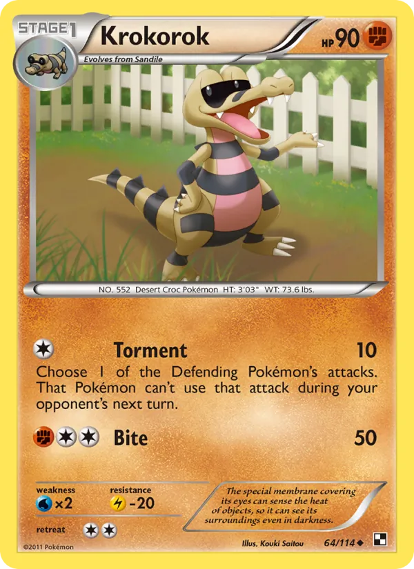 Krokorok #64 – Black & White card