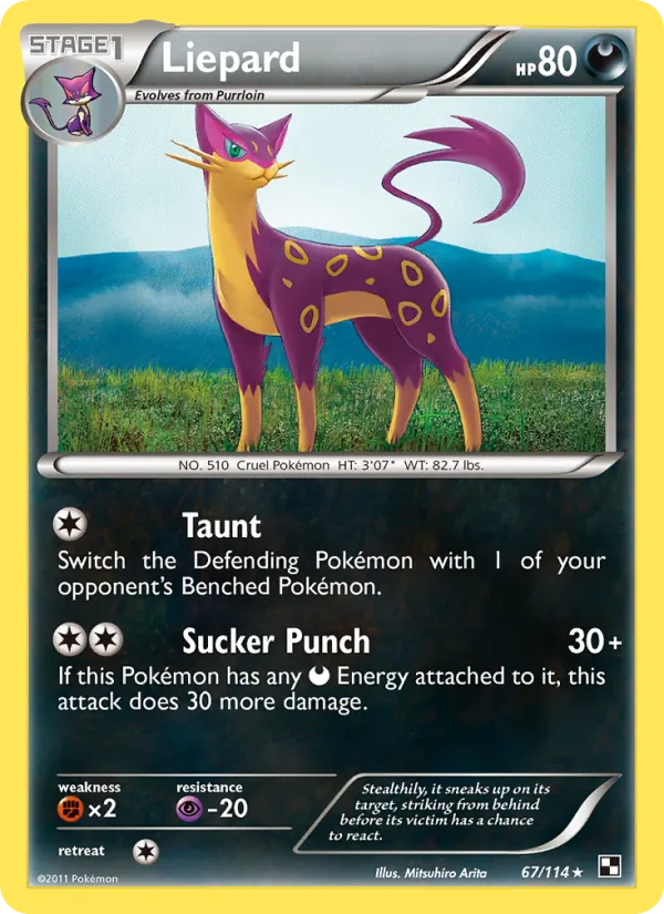 Liepard #67 – Black & White card