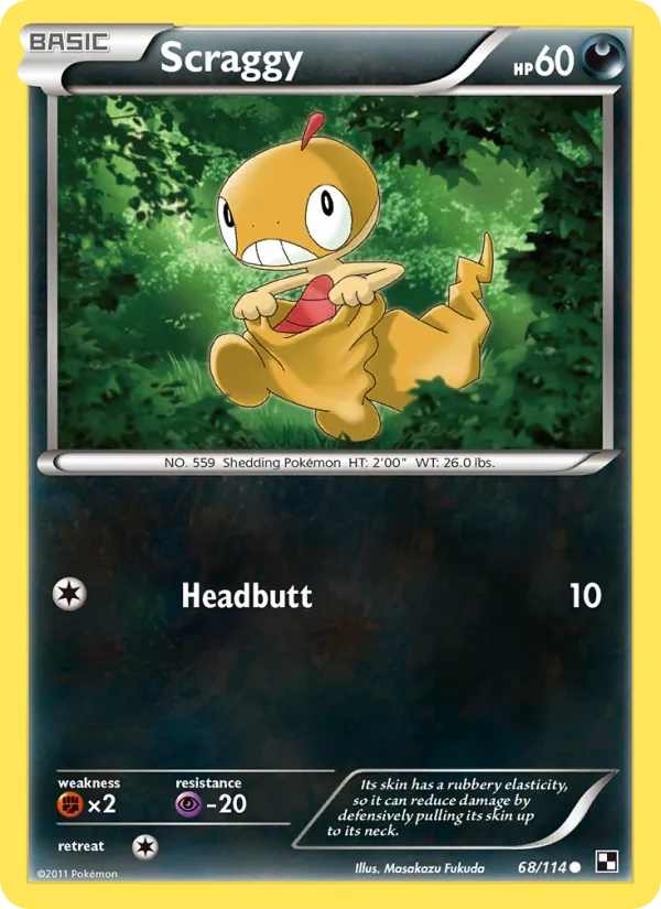 Scraggy #68 – Black & White card