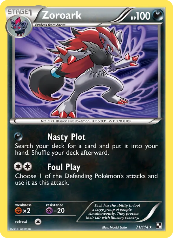Zoroark #71 – Black & White card