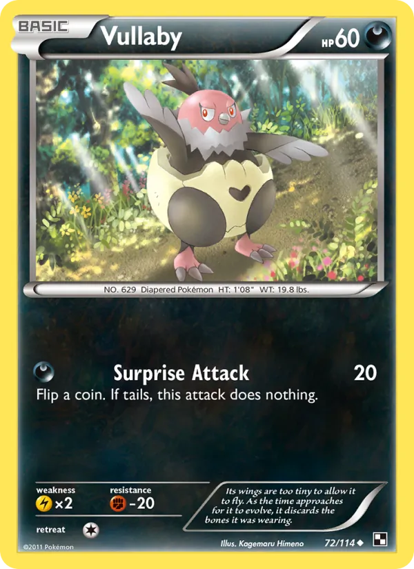 Vullaby #72 – Black & White card
