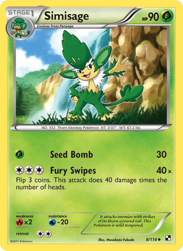 Simisage #8 – Black & White card