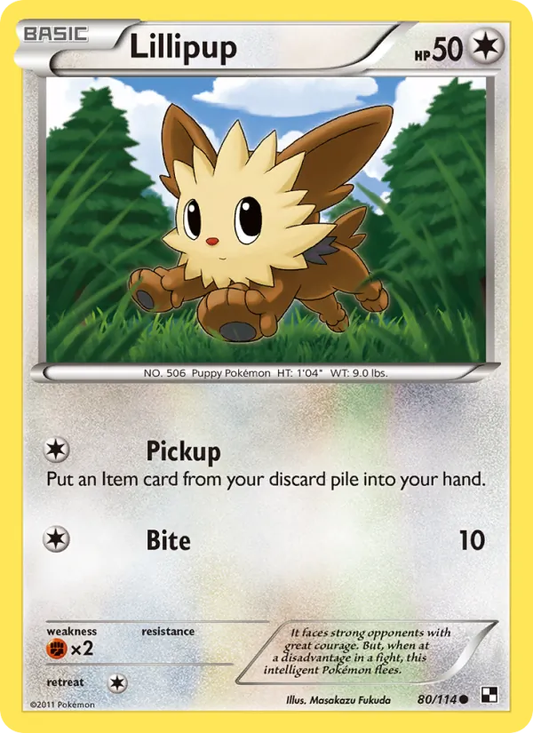 Lillipup #80 – Black & White card