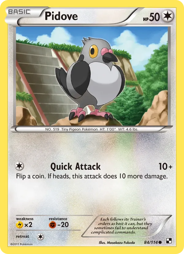 Pidove #84 – Black & White card