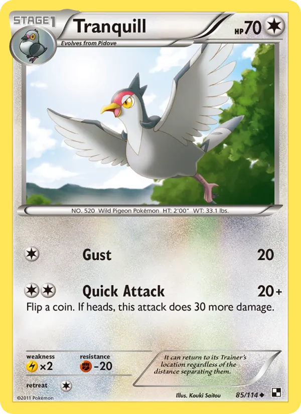 Tranquill #85 – Black & White card