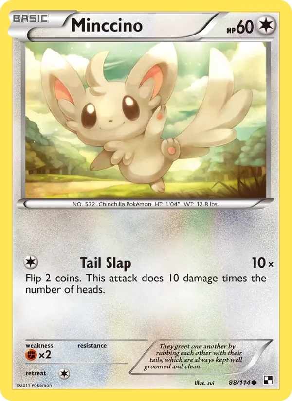 Minccino #88 – Black & White card