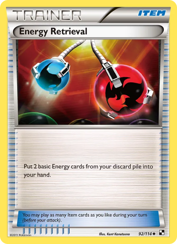 Energy Retrieval #92 – Black & White card