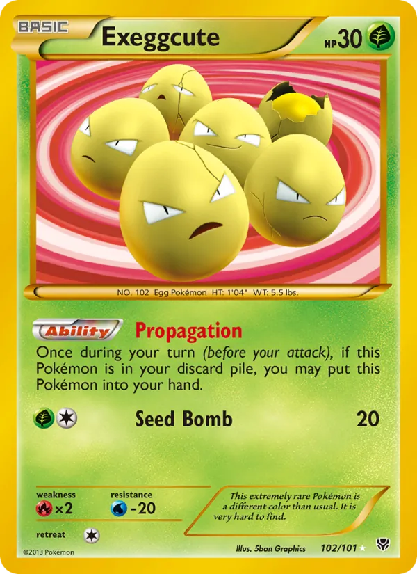 Exeggcute #102 – Plasma Blast card