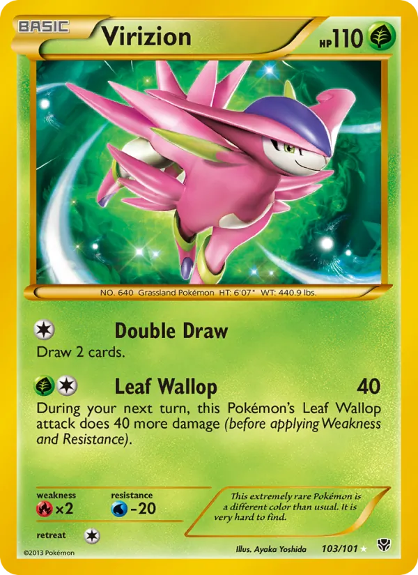 Virizion #103 – Plasma Blast card