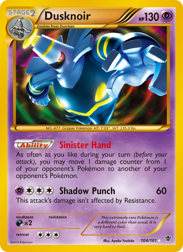Dusknoir #104 – Plasma Blast card