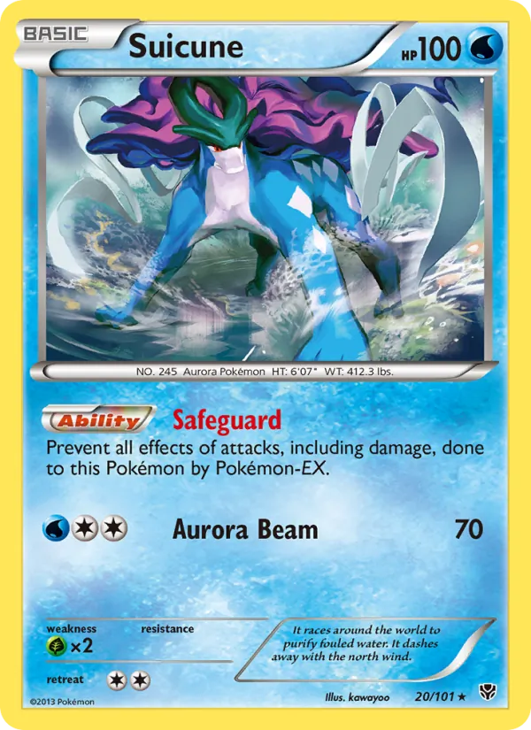 Suicune #20 – Plasma Blast card