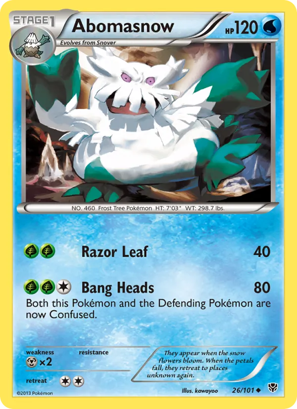 Abomasnow #26 – Plasma Blast card