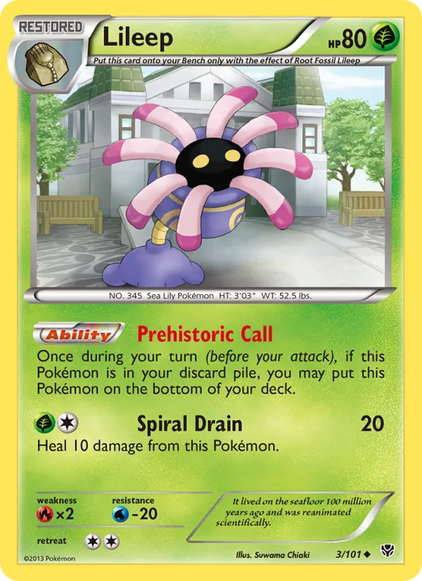 Lileep #3 – Plasma Blast card