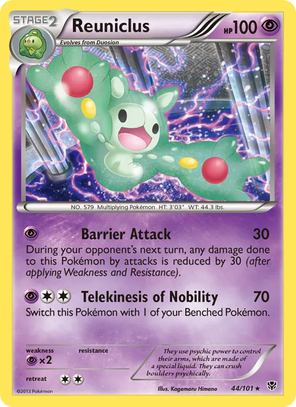 Reuniclus #44 – Plasma Blast card