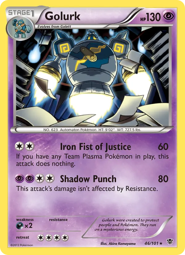 Golurk #46 – Plasma Blast card