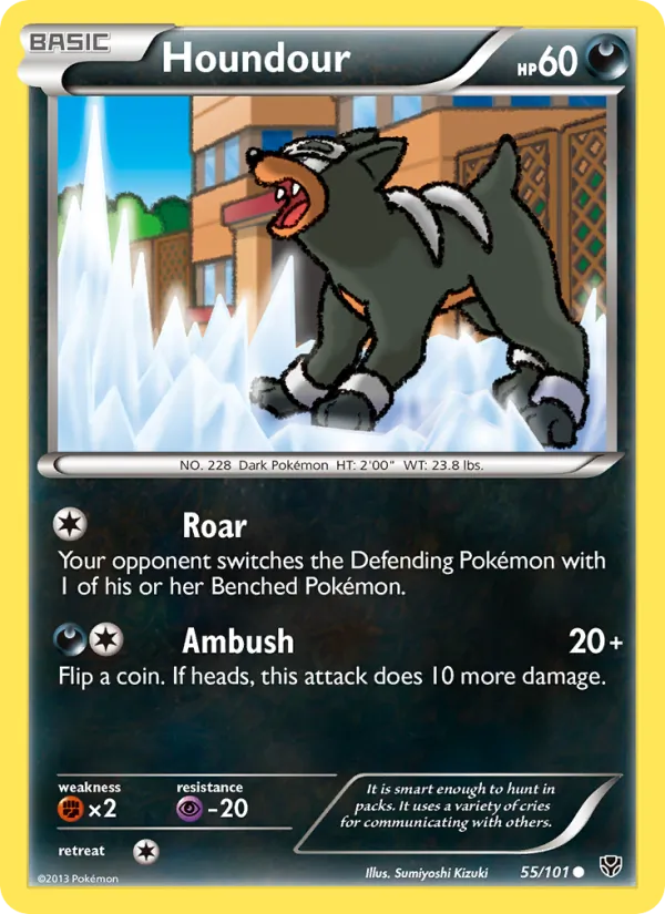 Houndour #55 – Plasma Blast card