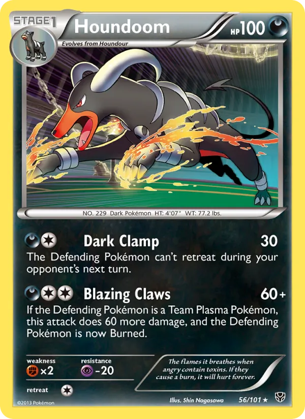 Houndoom #56 – Plasma Blast card