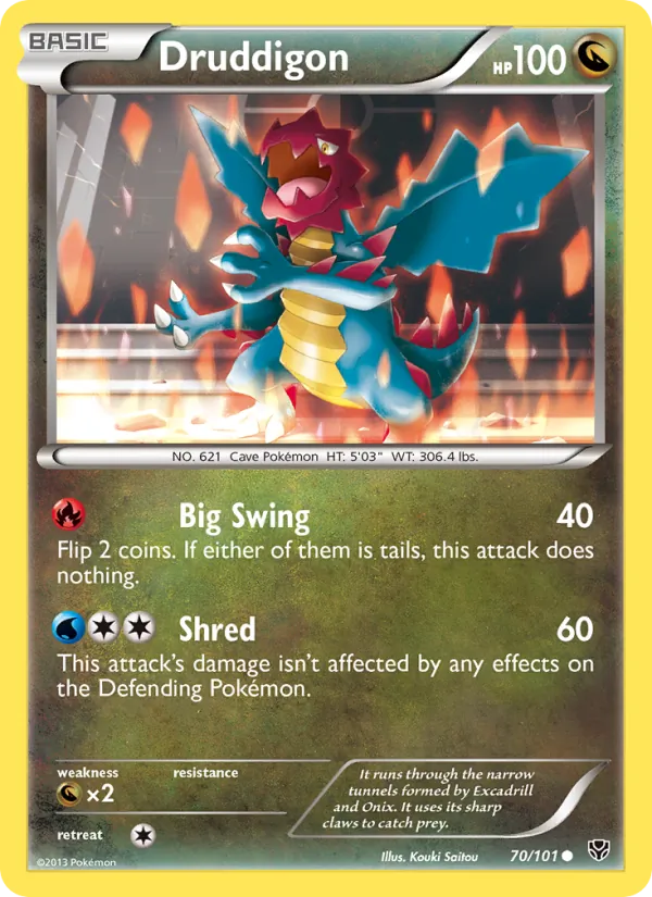 Druddigon #70 – Plasma Blast card