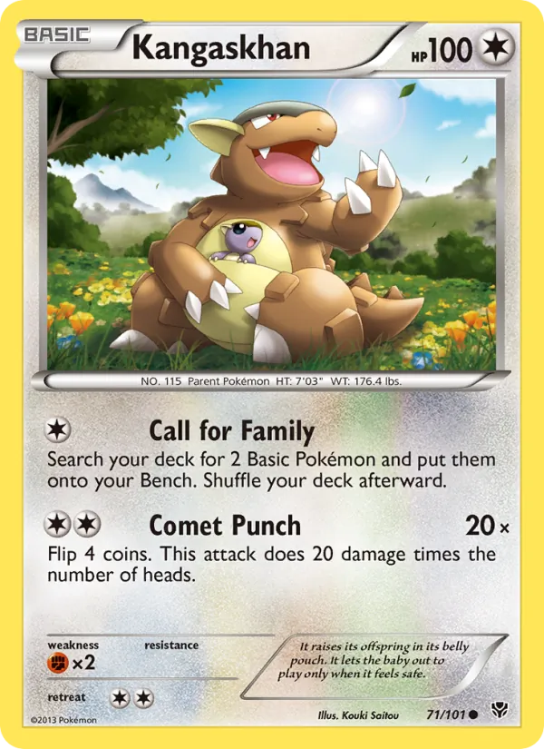 Kangaskhan #71 – Plasma Blast card