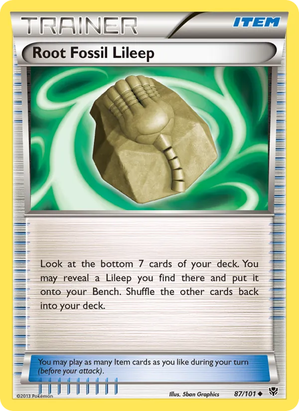 Root Fossil Lileep #87 – Plasma Blast card
