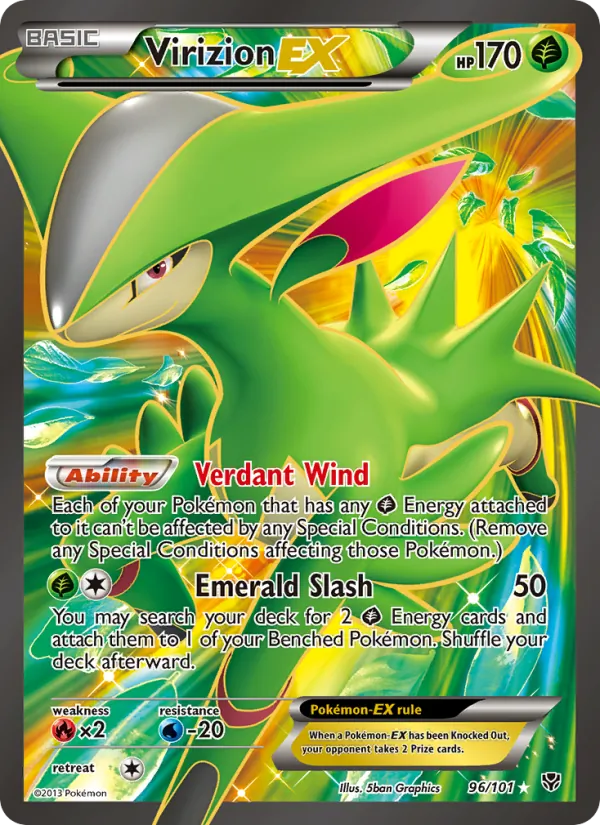Virizion-EX #96 – Plasma Blast card