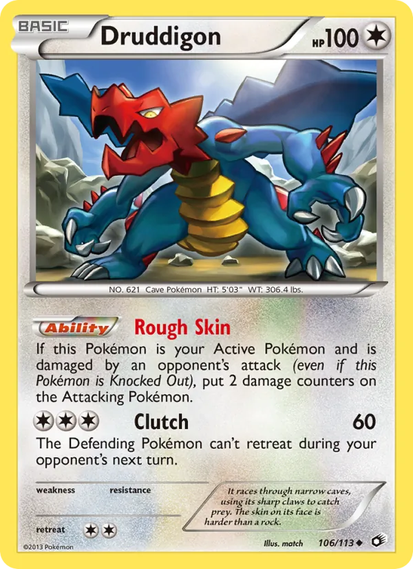 Druddigon #106 – Legendary Treasures card