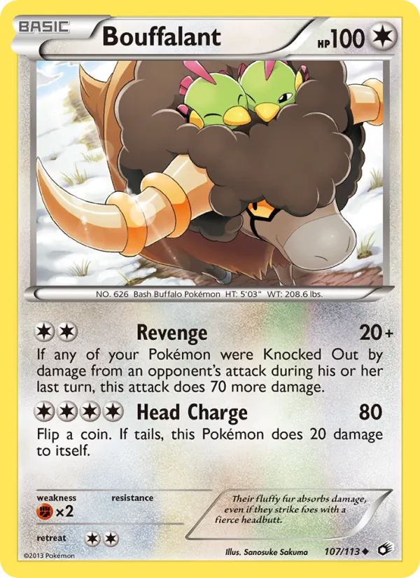 Bouffalant #107 – Legendary Treasures card