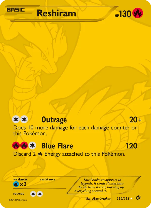 Reshiram #114 – Legendary Treasures card