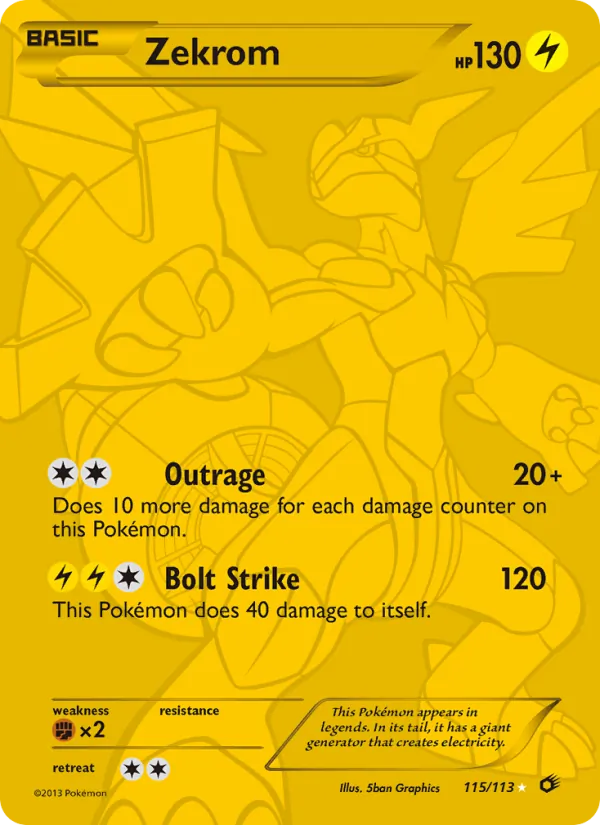 Zekrom #115 – Legendary Treasures card