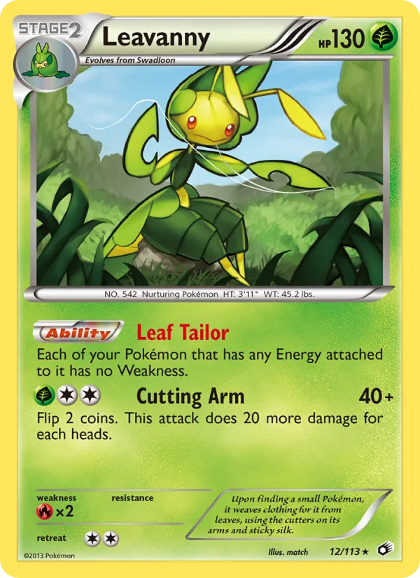 Leavanny #12 – Legendary Treasures card