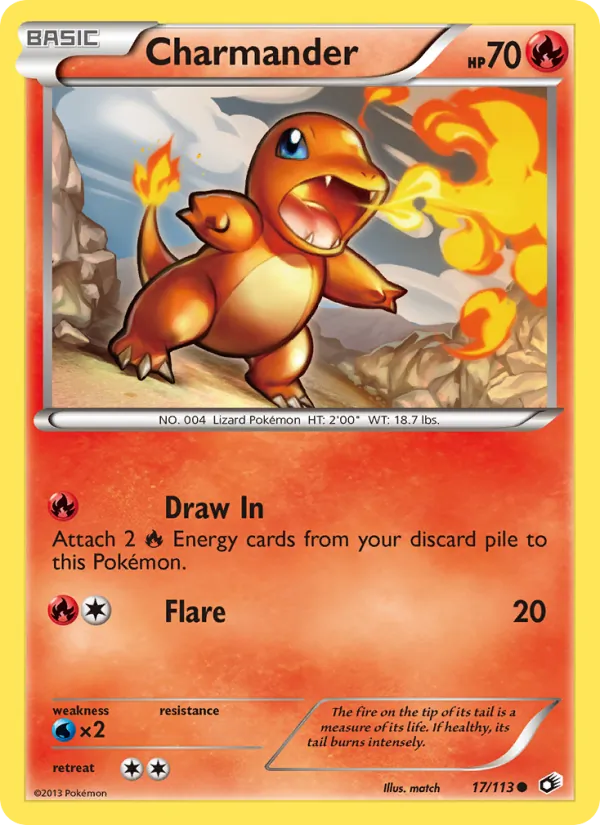 Charmander #17 – Legendary Treasures card