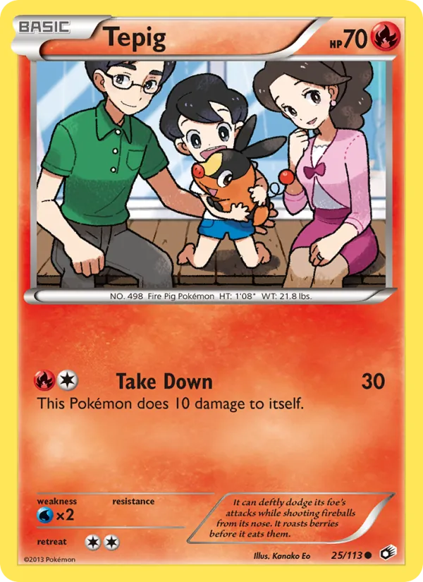 Tepig #25 – Legendary Treasures card