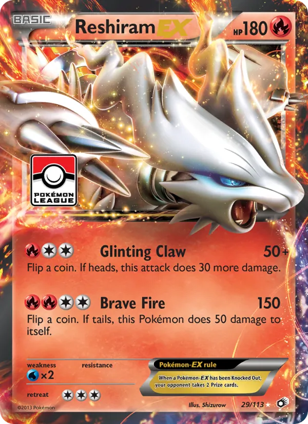 Reshiram-EX #29 – Legendary Treasures card