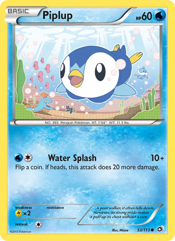 Piplup #33 – Legendary Treasures card