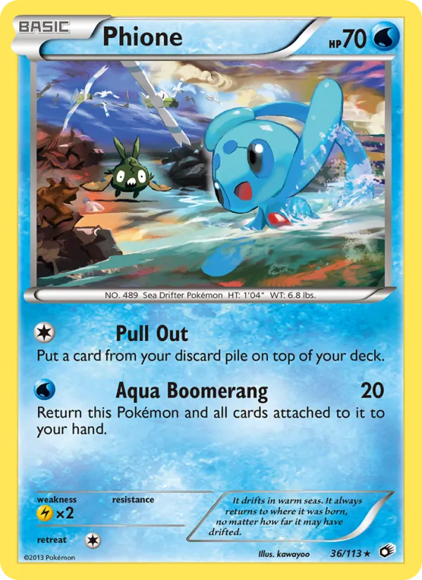Phione #36 – Legendary Treasures card