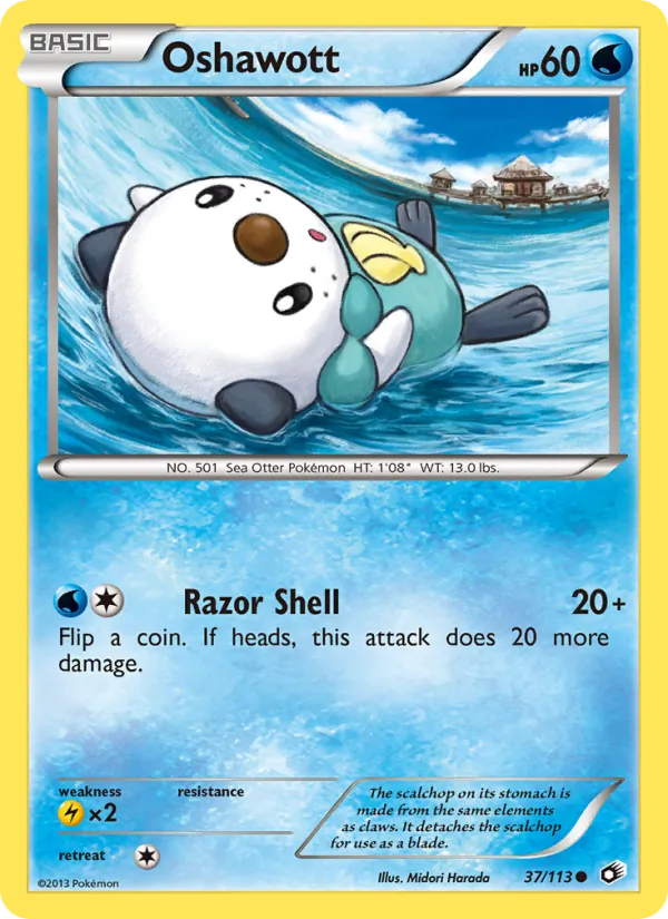 Oshawott #37 – Legendary Treasures card