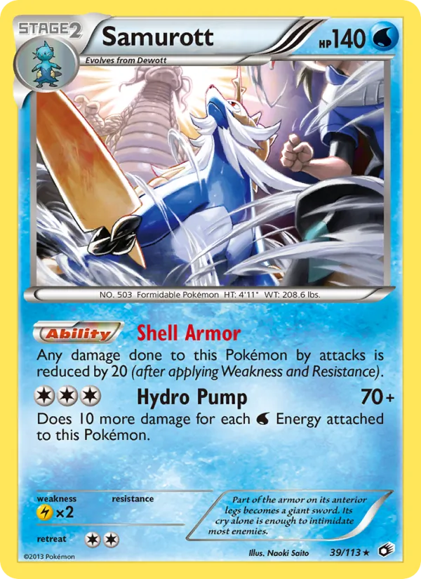Samurott #39 – Legendary Treasures card