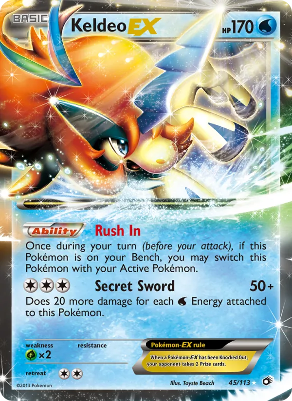 Keldeo-EX #45 – Legendary Treasures card