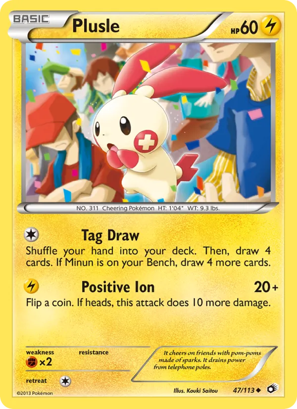 Plusle #47 – Legendary Treasures card
